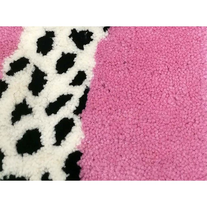 Leopard Runner Pink Rug