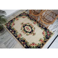 Abushan White Persian Hand Knotted Rug