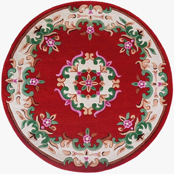 Abushan Red Circle Rug