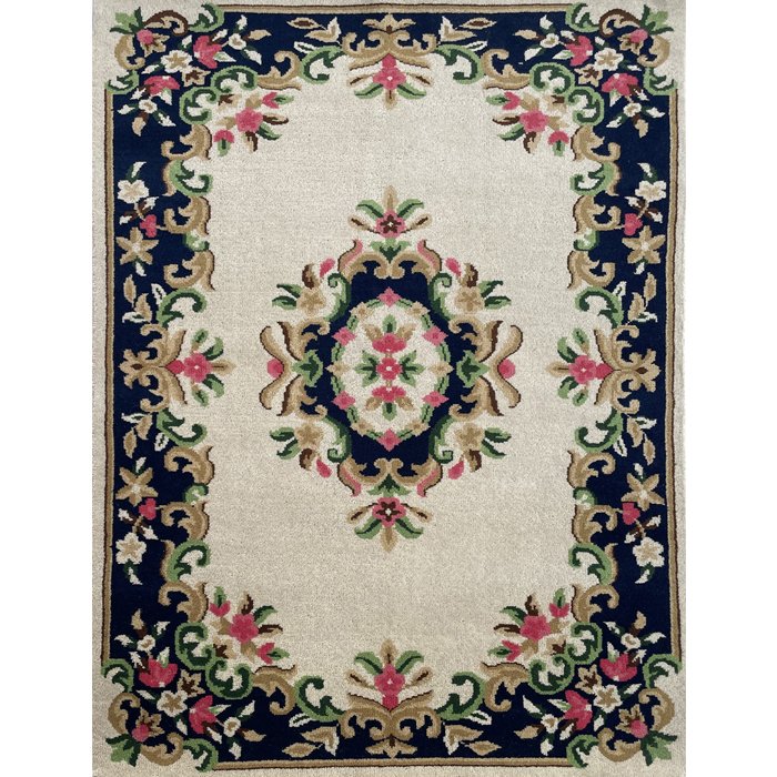 Abushan White Persian Hand Knotted Rug