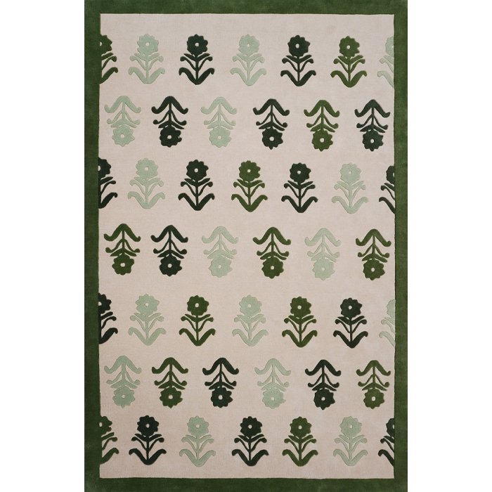 Block Print Notes Green