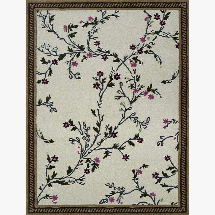 Floral Framed Rug