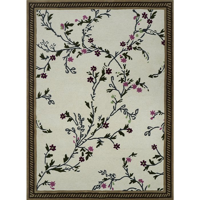 Floral Framed Rug