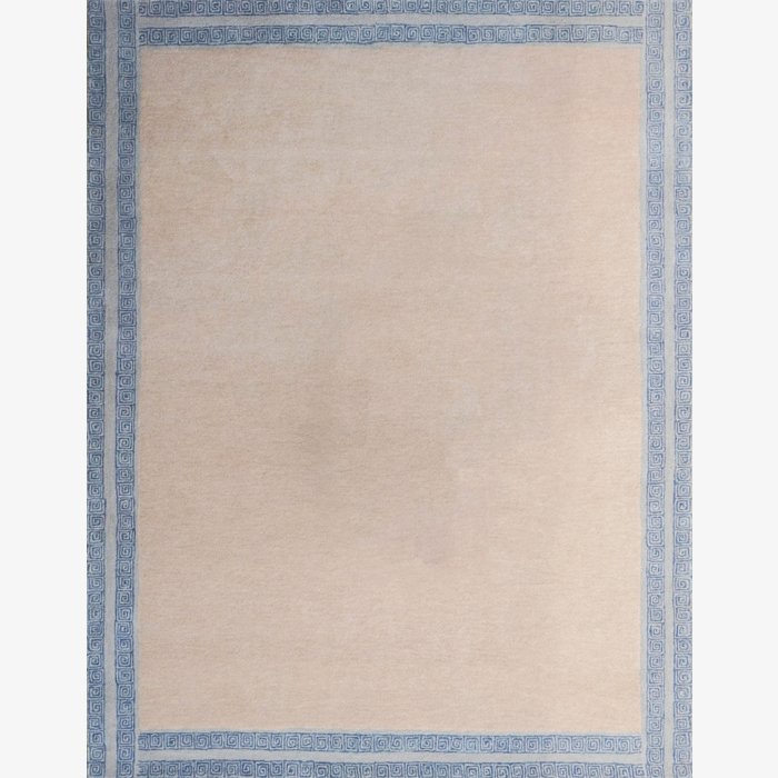 Greek Key Beige Blue