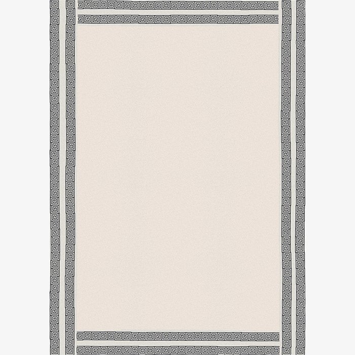 Greek Key Beige Grey