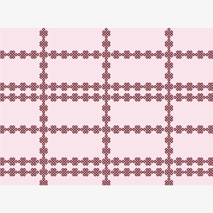 Infinite Knots Plaid Notes Pink